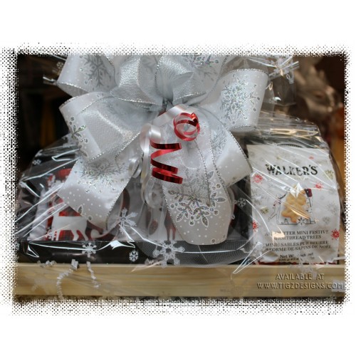 Holiday Reindeer Mug Set & Treats Gift Basket
